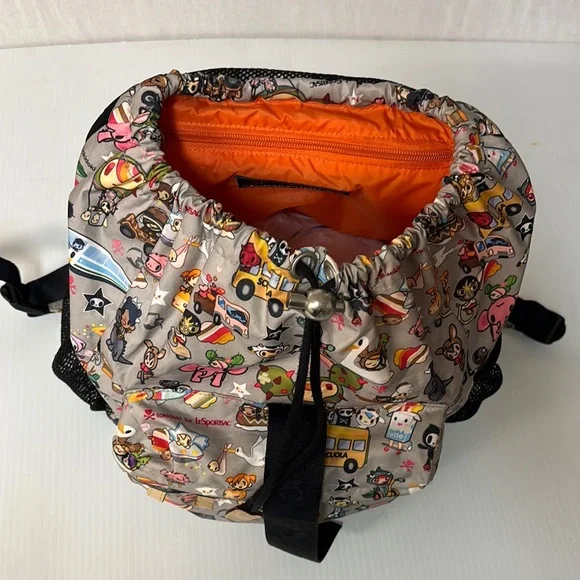LeSportsac Tokidoki Collaboration Rucksack Colorful Character Print Backpack - Picture 7 of 16